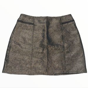 Silence + Noise Metallic Mini Skirt